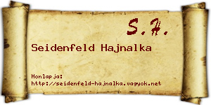Seidenfeld Hajnalka névjegykártya